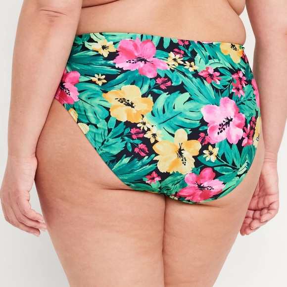 NWT OLD NAVY High-Waisted French-Cut Puckered Bikini Swim BottomsTropical Floral - Picture 8 of 9